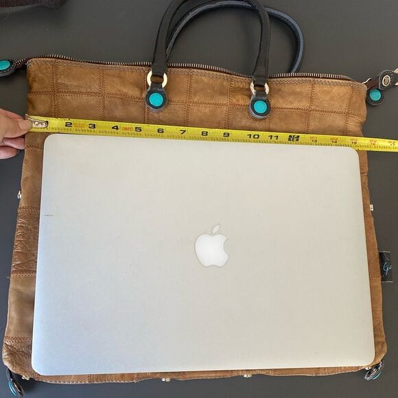 Gabs Franco Gabrielli Italy Patchwork Leather Convertible Tote Shoulder Bag Boho - Picture 7 of 16